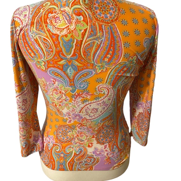 3 for $15. Chaps long sleeve top. Size medium. Multicolored. Chaps Ralph Lauren. - Picture 3 of 6